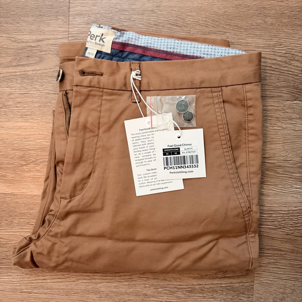 PERK 'Feel Good' Men's Chinos - Smooth Oak